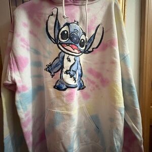 Disney Pastel Pink Tie-Dye Pullover Hoodie